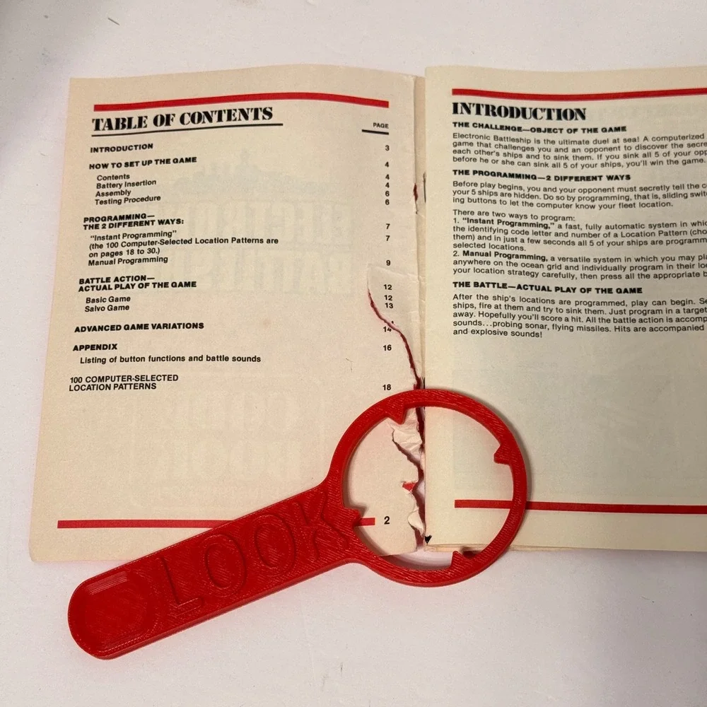 Milton Bradley Electronic Battleship Code Book and Instructions 1982 MB & Pieces